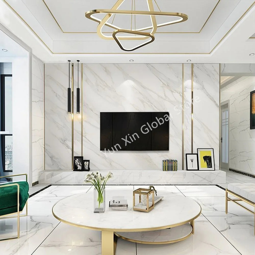 1 Roll Mirror Stainless Steel Plane Decorative Line Gold Wall Sticker Self-adhesive. L=244CM