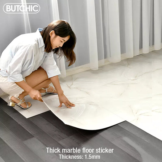 Simulated Marble Tile Floor Sticker PVC Waterproof Self-adhesive for Living room Toilet Kitchen Home Floor Decor 3d Wall sticker