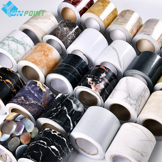 Self-Adhesive Corner Line Tile Stickers Kitchen Stove Waterproof Waistline Baseboard Marble Door Stone Waveguide Film Wallpaper